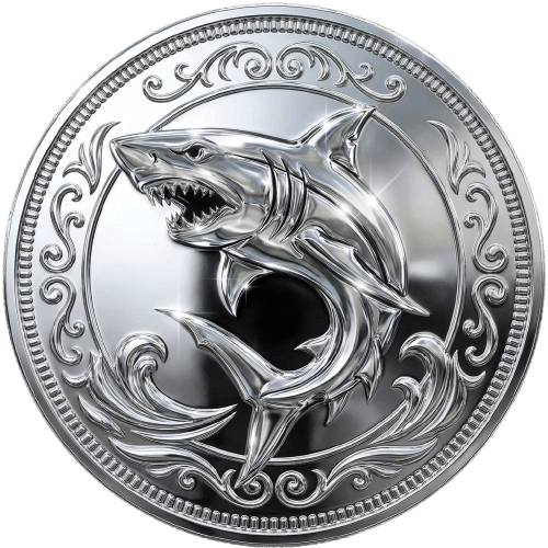 MiroShark - rotating 3D $MIROSHARK token emblem